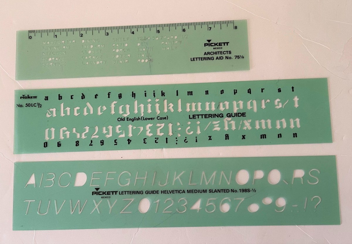 Pickett Helvetica Lettering Guide - 1/2