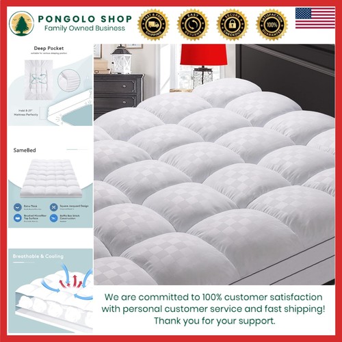 Queen Cooling Mattress Protector - 8-2 Inch Deep Pocket & Overfilled Comfort