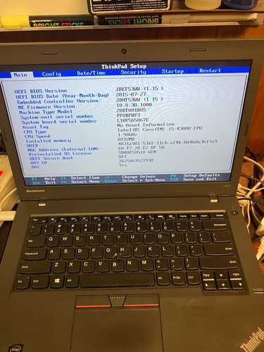 Portatile LENOVO THINKPAD L450 con Intel Core i5-4300U 1,90 GHz 8 GB senza HD PER RICAMBI - Foto 11 di 13