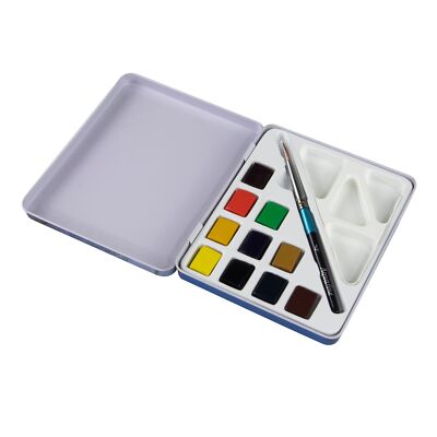 Aquafine 10pc Mini Watercolor Travel Set - Watercolor Paint Set for Watercolo...