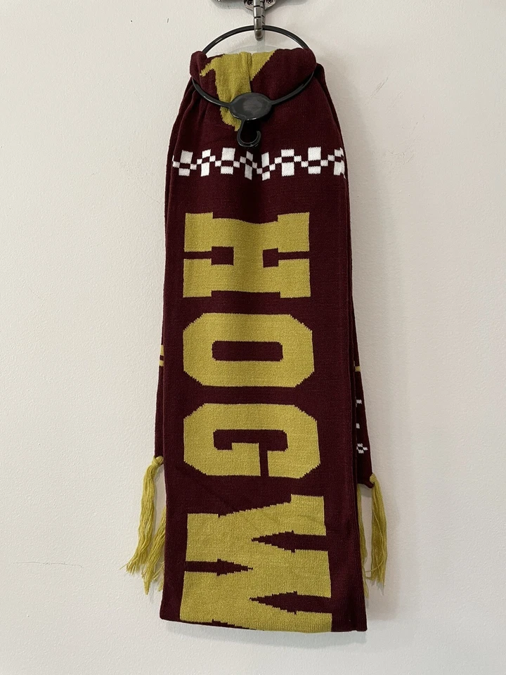 BUFANDA DE PUNTO HOGWARTS Harry Potter Rojo Amarillo Nueva con Etiquetas Foto 3 de 4