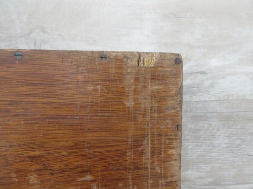 Caja de almacenamiento de pistola de madera larga vintage hecha a mano para uso de utilería de exhibición - Imagen 9 de 16