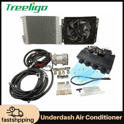 12V Cooling Underdash Electric Air Conditioner A/C Kit For Trucks RV Van Trailer