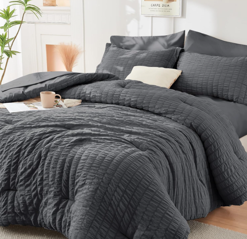 3PCS Seersucker Comforter and Coverlet Set Collection Comforter & Pillow Sham - Picture 6 of 118