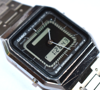 CASIO カシオ ヴィンテージ アナデジ AQ-101 Vintage CASIO AQ-101 (302) JAPAN C Digital/Analog Men's