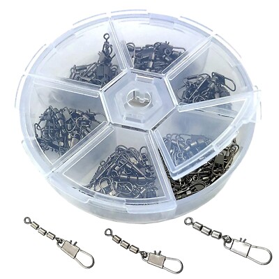 Zite Fishing Dreifachwirbel Set Sbirolino Wirbel Forellen Angeln 60 Stück Box