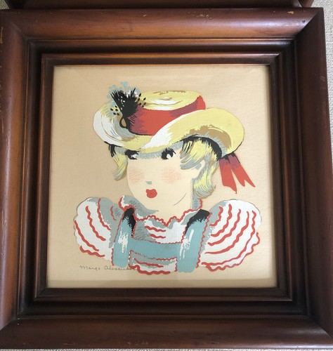 VTG 50's MARGO ALEXANDER 3pc Set (1894-1965) MCM silk Screens, California Artist - Picture 2 of 12