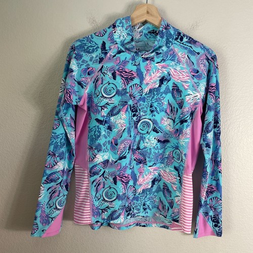 Coolibar Rash Guard Youth XL Long Sleeve UPF 50+ Sunray 360 Shirt Ocean Print - Picture 7 of 13