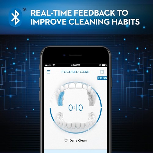 Oral-B Pro 5000 Duo Bluetooth Electric Toothbrush 2xHandles 3 Brush Head 360 Gum - Picture 8 of 11