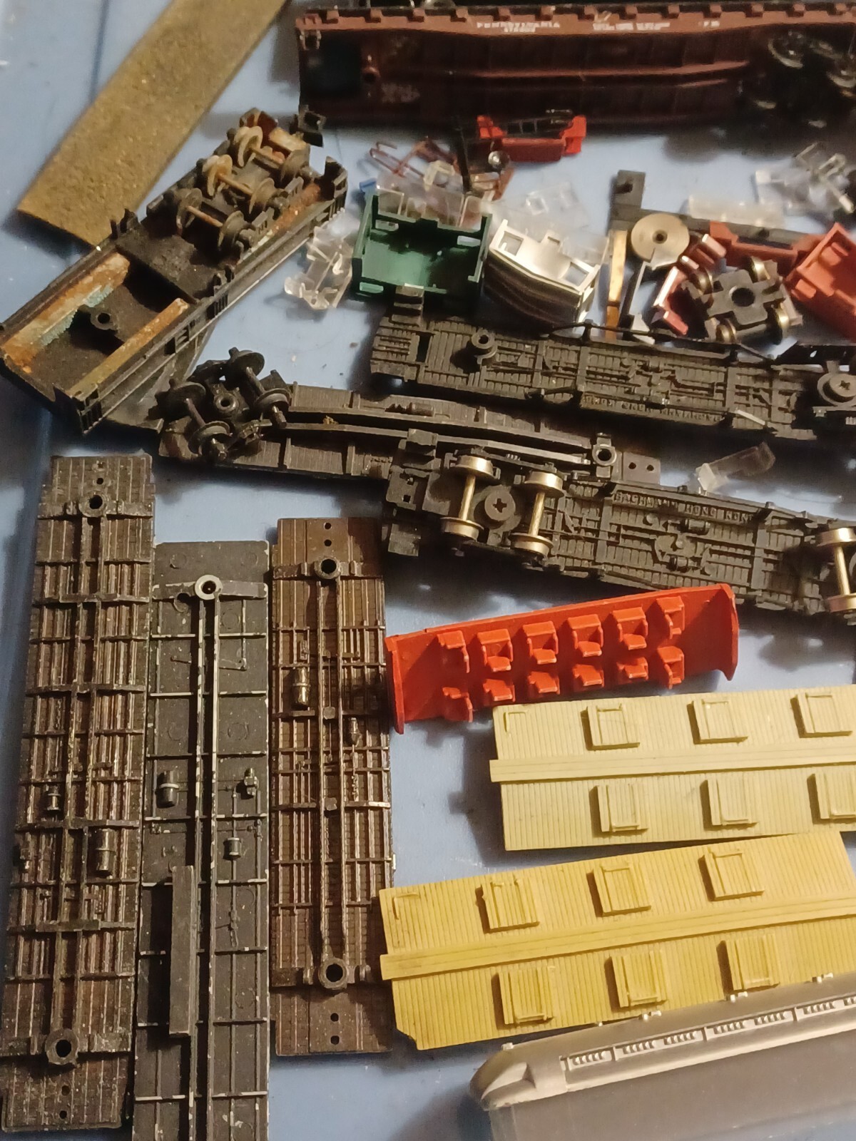 Lot of N Scale Freight Car Parts for parts or Restore eBay