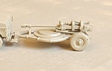 One HO 1/87 scale M119 105mm howitzer towed version, desert tan