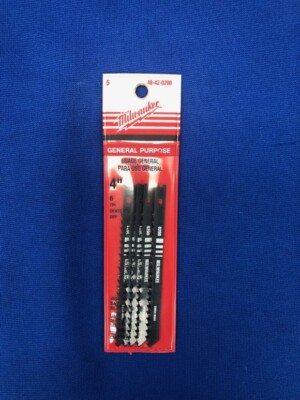 (5) Milwaukee Jigsaw Blades 4'' 6 TPI 48-42-0200 Long