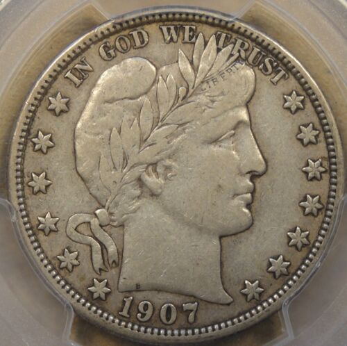 1907 Barber Half Dollar 50c PCGS Certified VF35