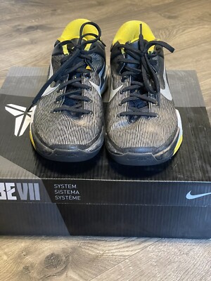 NIKE Air ZOOM KOBE 7 VII SUPREME Men's Size 9 Del Sol Black Yellow