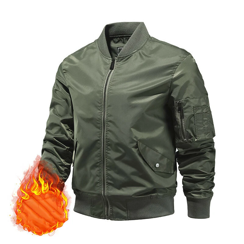 Mens Casual Loose Aviator Jacket Coats Winter Warm Plus Velvet