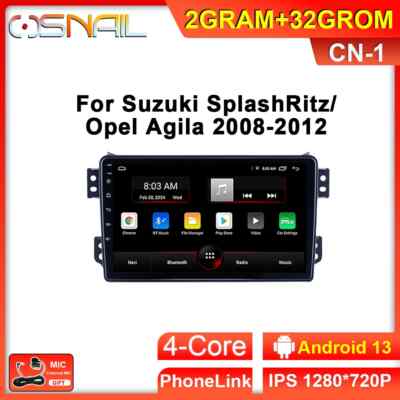 For SUZUKI Splash Ritz OPEL Agila 2008-2012 Car Radio Stereo Screen GPS Carplay