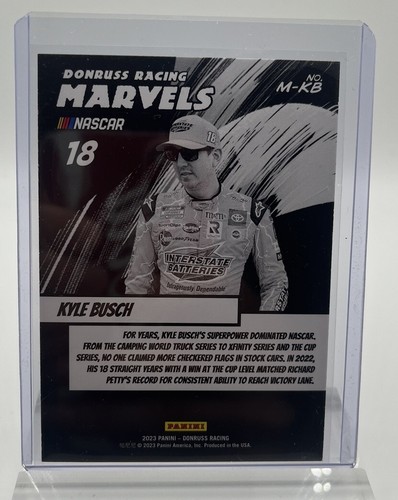 Marvels #M-KB Kyle Busch 2023 Donruss Racing NASCAR - Picture 2 of 2