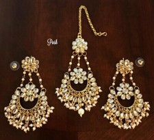 Kundan Tika Set Indian Pakistani Jewelry 