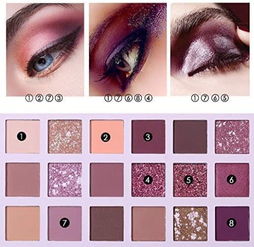 Nude Eyeshadow Palette - Long Lasting - Multi Reflective Shimmer Matte Glitter - Picture 8 of 11