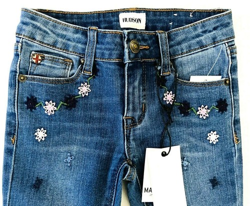 Hudson Kids Little Girls Willow Wash Maribelle Ankle Skinny Crop Stretch Jeans - Picture 3 of 4