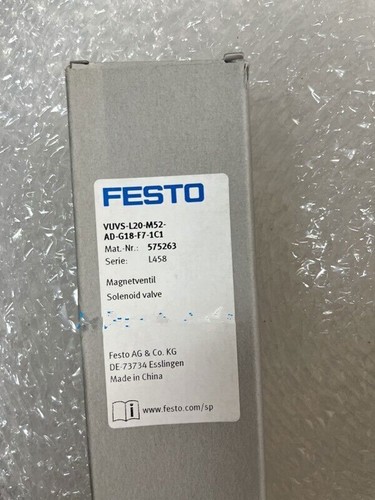1PC New FESTO VUVS-L20-M52-AD-G18-F7-1C1 575263 Solenoid Valve Free Shipping - Picture 3 of 7