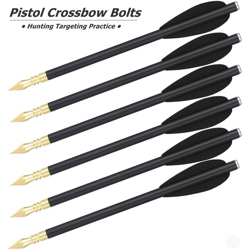12X Pistolenarmbrustschrauben 6,3" Carbonpfeile Broadhead für Armbrust 50-80lb - Bild 6 von 14