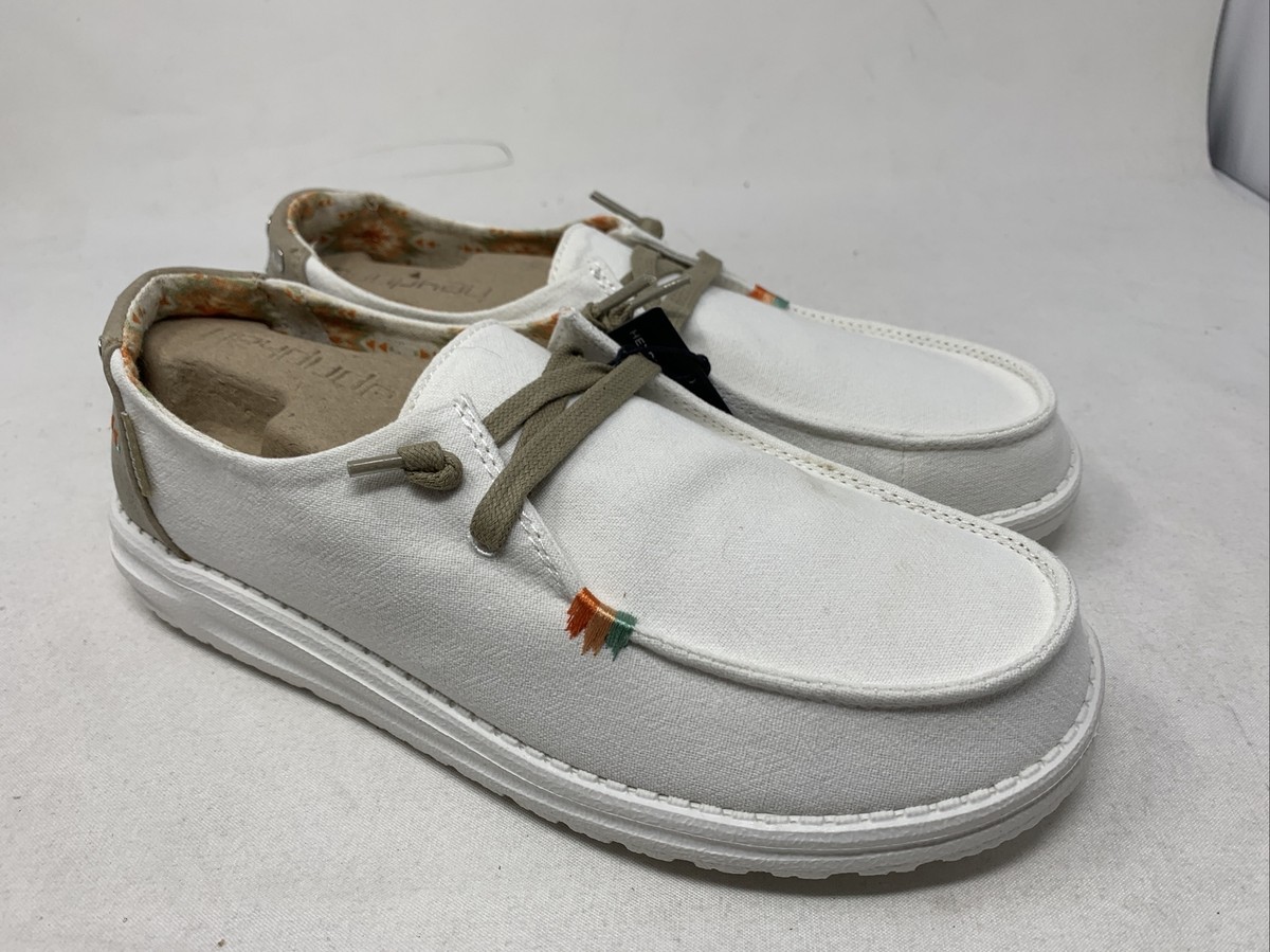 Hey Dude Wendy Rodeo White Aztec Shoes Women Size 10 (h721)