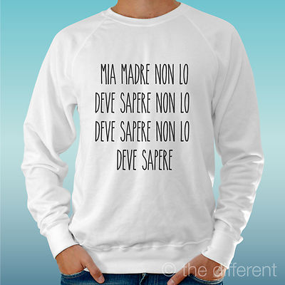 Sweat Homme Blanc Coton – THE DIFFERENT – Road To Happiness – Motif Singe Et Casque – Fabriqué En Italie