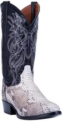 DAN POST MENS GENUINE PYTHON SNAKESKIN NATURAL COWBOY BOOTS 10 EW DP3036 NEW NIB