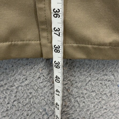 Vintage Orvis Coat Mens Sz 44 Tan Khaki Faux Fur Lined Outdoor Jacket Chore - Picture 5 of 14