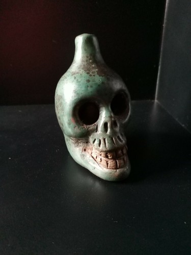 Todespfeife, laut, echt, Azteken, Maya, Original, mittelgroß, Handarbeit. - Bild 7 von 8