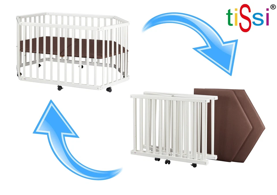 2.Wahl tiSsi® faltbares Laufgitter Buche weiß, generalüberholt