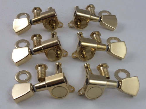 3 aside Machine Heads Metal Tulip Buttons for Gibson style guitar Chrome or Gold