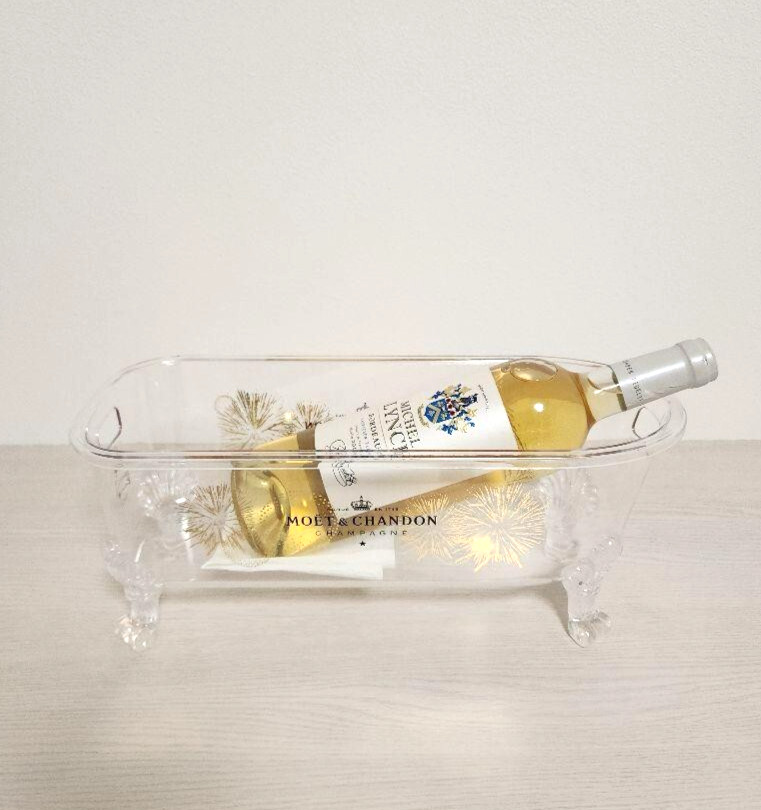 Moet & Chandon Champagne Cooler Ice Bucket Bathtub Fireworks No Bottle