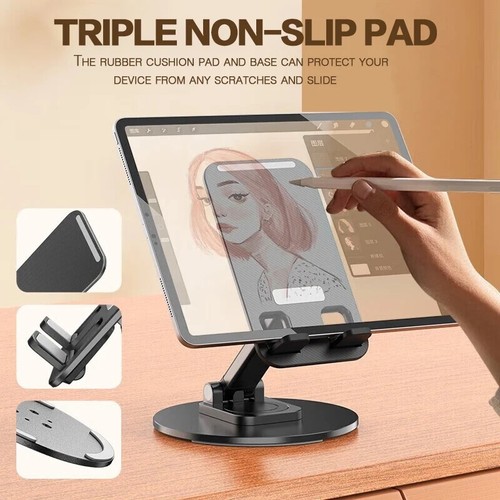 Adjustable Phone Stand ๐๐๐ยฐ Rotatable Tablet Desktop Stand iPhone iPad US - Picture 3 of 22