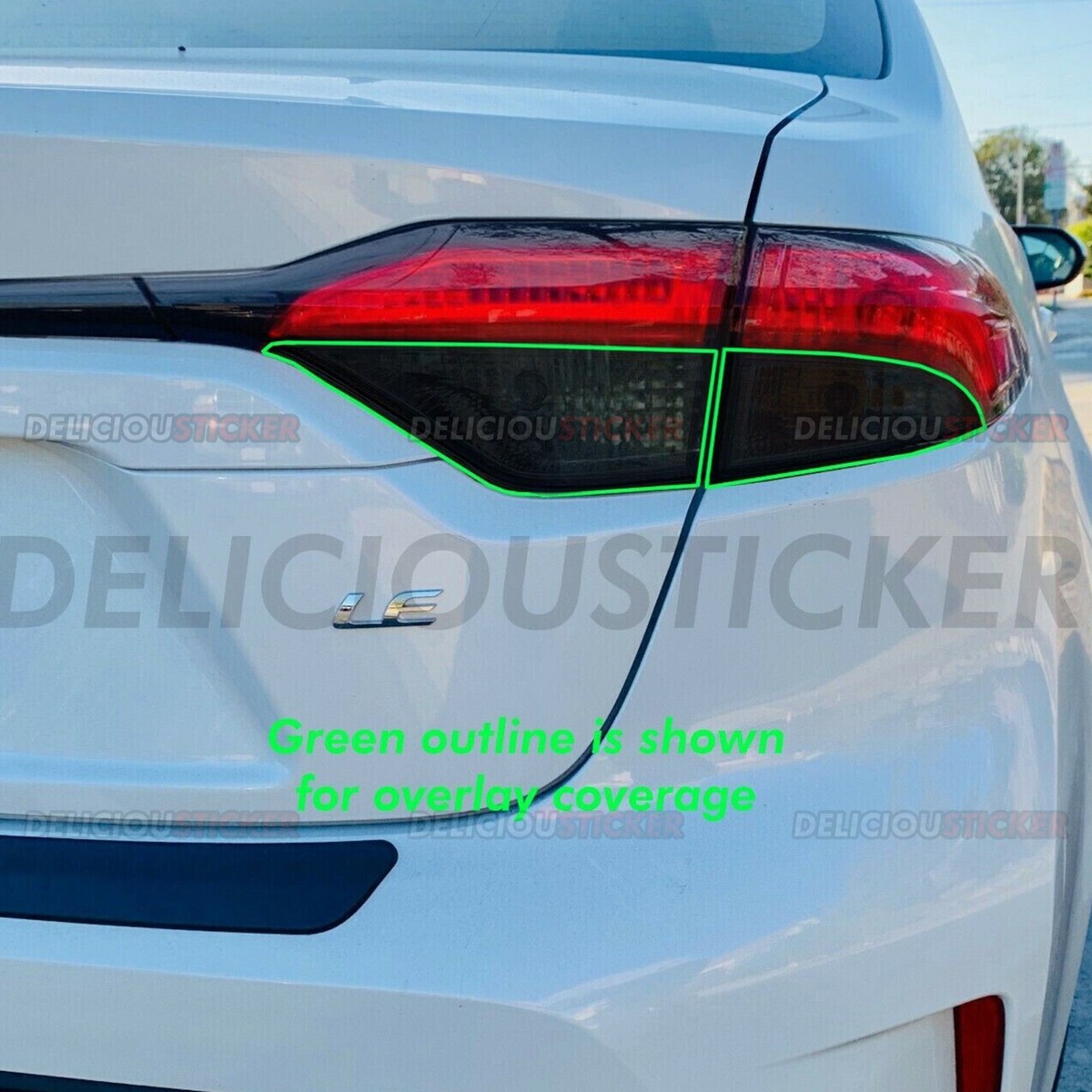 For 2020-2025 Corolla Sedan Smoke Tail Light Rear Reflectors