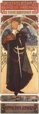 Ceramic Backsplash Tile Mural Art Nouveau - Sarah Bernhardt - Hamlet