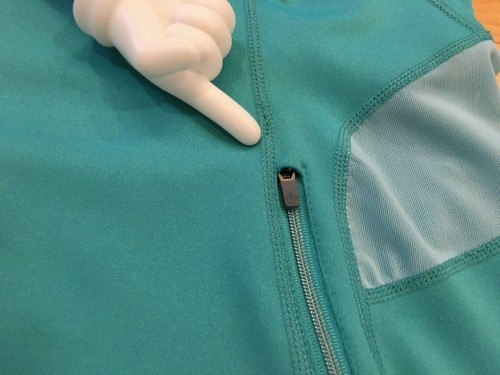 Tangerine Women’s Athletic Full Zip Vented Jacket - Thumbholes Teal Green Sz XXL - Picture 9 of 11