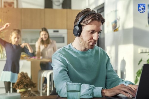 Auriculares inalámbricos Philips con cancelación de ruido por encima del oído - Imagen 8 de 10