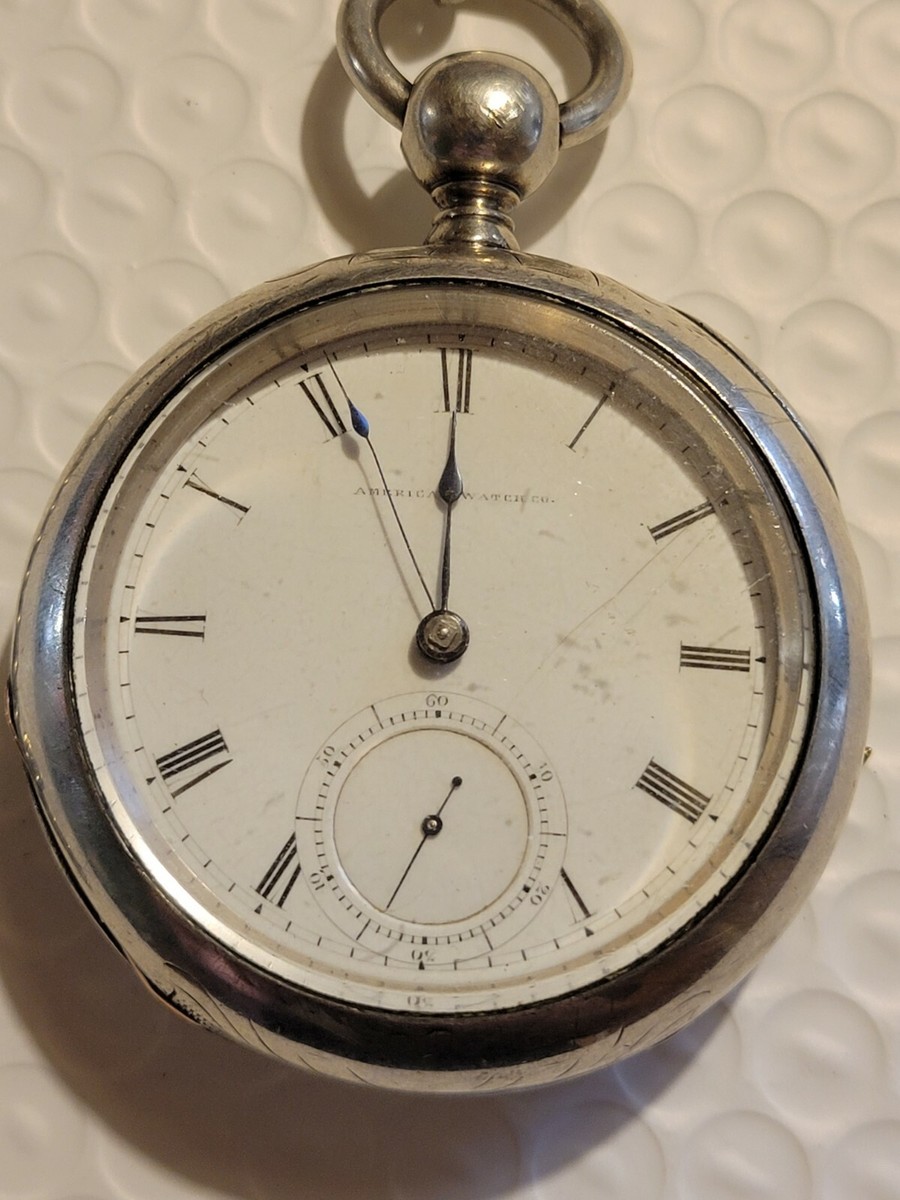 ［鑑定済］American Waltham Watch silver925 VINTAGE AMERICAN WALTHAM COIN SILVER POCKET WATCH NOT