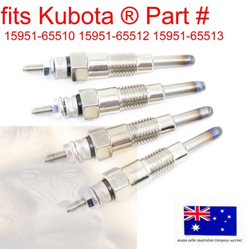 fits 4 x Kubota Glow Plug 15694-65512 KH-012 KH014 KH-5 KH-8H-2 KH-18-2 KH-31 - Bild 4 von 9