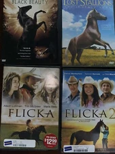 4 Horse DVDs Flicka 1 & 2 Lost Stallion Black Beauty