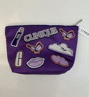 BRAND NEW CLINIQUE Beauty Purple & Multi-Color Cosmetic Makeup Bag — photo 2