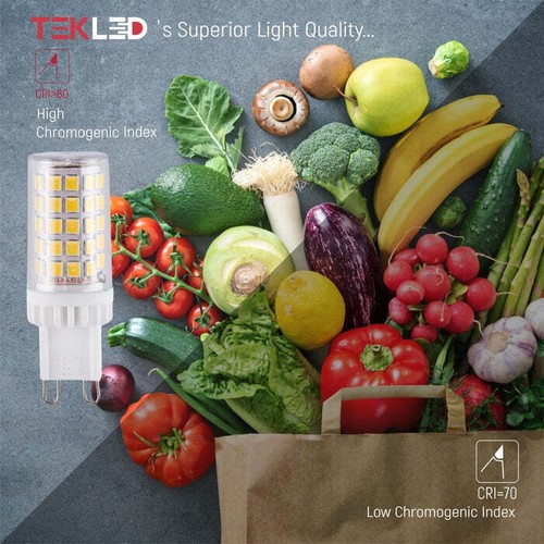 LED Capsule Bulb G9 Snap Fix 4.8W 500lm Pack of 10 Warm Cool Daylight TEKLED - Picture 10 of 14