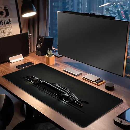 Sportwagen Porsche Mauspad XXL Schwarz 90x40cm Rutschfest Schreibtisch Zubehör - - Photo 6/6