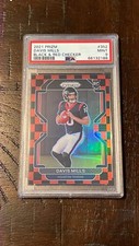 2021 Prizm Davis Mills RC Black & Red Checkerboard Prizm SSP PSA Graded 9