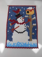 Snowman Beaded Banner The Beadery Craft Products Completed