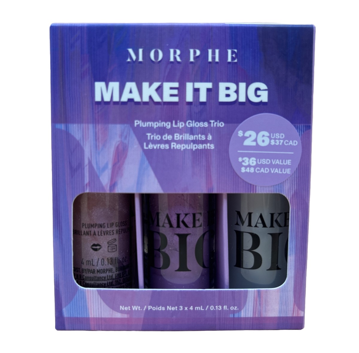 Morphe MAKE IT BIG Plumping Lip Gloss Trio - 0.13 fl. oz New In