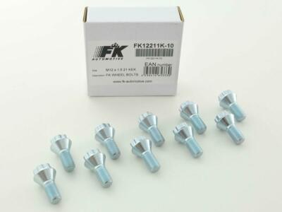 Radschraubensatz (10-tlg.), Kegelbund, kurzer Kopf, Schaftlänge 22mm M12...