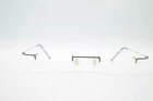 Vintage Toms Design Black Silver Rimless Glasses Frame NOS